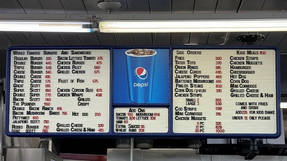 Scotty's Drive In Menu image 1